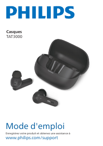 Mode d’emploi Philips TAT3000WT Casque