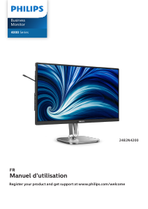 Mode d’emploi Philips 24B2N4200 Moniteur LED