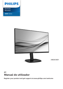 Manual Philips 24B2U3601 Monitor LED