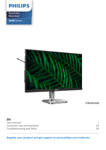 Bruksanvisning Philips 27B2G5500 LED skärm