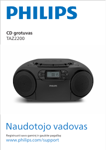 Vadovas Philips TAZ2200 Stereofoninis rinkinys