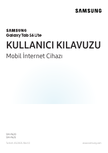 Kullanım kılavuzu Samsung SM-P625 Tablet