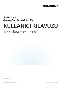 Kullanım kılavuzu Samsung SM-X356B Tablet