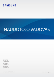 Vadovas Samsung SM-X906B Planšetinis kompiuteris