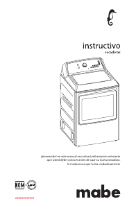 Manual de uso Mabe SME17R8MSDCT0 Secadora