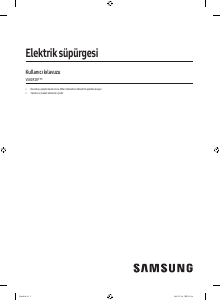 Kullanım kılavuzu Samsung VS80F28DFP Elektrikli süpürge