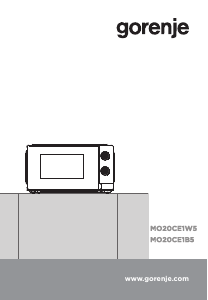 Návod Gorenje MO20CE1W5 Mikrovlnná rúra