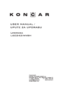 Priručnik Končar L60242INVBH Zamrzivač