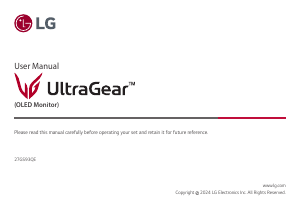 Manual LG 27GS93QE-B UltraGear LED Monitor