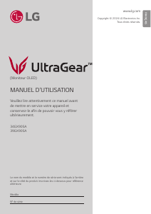 Mode d’emploi LG 34GX90SA-W UltraGear Moniteur LED