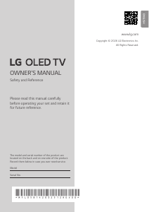 Bruksanvisning LG OLED65B6ELC OLED TV