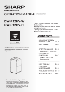 Handleiding Sharp DW-P12HV-H Luchtontvochtiger