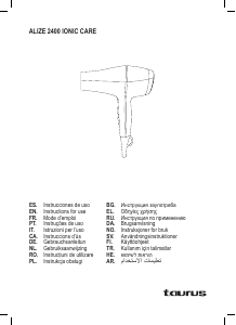 Käyttöohje Taurus Alize 2400 Ionic Care Hiustenkuivain