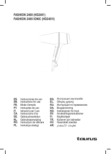 Manual Taurus Fashion 2400 Ionic Hair Dryer