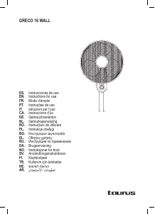 Manual Taurus Greco 16 Wall Ventilator
