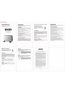 Manual de uso Svan SVCA01CH Calefactor
