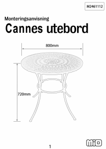Mode d’emploi Mio Cannes Table de jardin