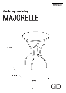 Mode d’emploi Mio Majorelle Table de jardin