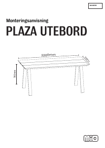 Használati útmutató Mio Plaza Kerti asztal