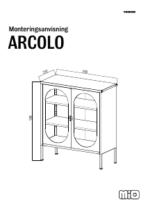Bruksanvisning Mio Arcolo Vitrinskåp