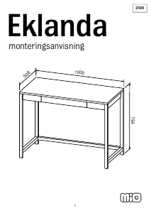 Bruksanvisning Mio Eklanda Skrivbord