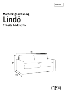 Bruksanvisning Mio Lindö Bäddsoffa