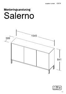 Bruksanvisning Mio Salerno Skåp
