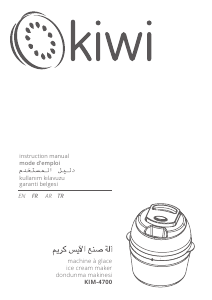 Kullanım kılavuzu Kiwi KIM-4700 Dondurma makinesi