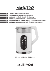Instrukcja Maestro MR-023 Czajnik