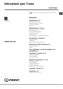 Manuale Indesit XWDE 961480X WKKK IT Lavasciuga
