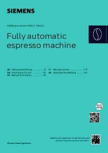 Bedienungsanleitung Siemens TQ9X3BZ3 Kaffeemaschine