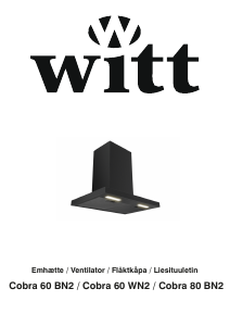 Brugsanvisning Witt Cobra 60 WN2 Emhætte