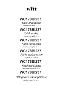 Mode d’emploi Witt WC178BI237 Réfrigérateur combiné