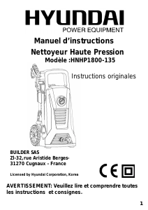 Mode d’emploi Hyundai HNHP1800-135 Nettoyeur haute pression