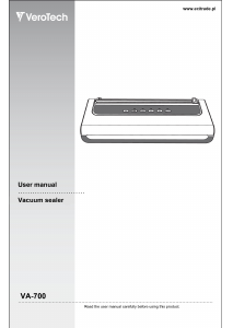 Manual VeroTech VA-700 Vacuum Sealer