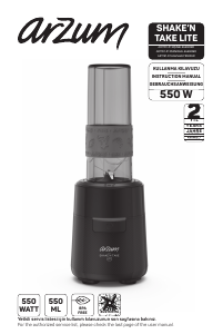 Bruksanvisning Arzum AR 1191 Blender