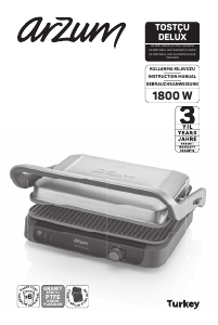 Bedienungsanleitung Arzum AR 2001 Kontaktgrill