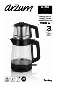 Kullanım kılavuzu Arzum AR 3101 Çay makinesi