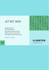 Bruksanvisning Klarstein 53035137 Jet Set 2500 Torktumlare