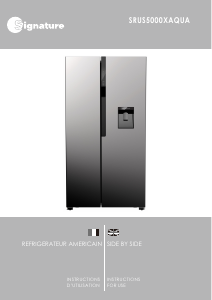 Mode d’emploi Signature SRUS5000XAQUA Réfrigérateur combiné