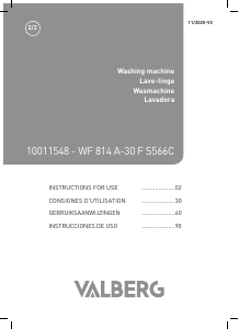 Mode d’emploi Valberg WF 814 A-30 F S566C Lave-linge