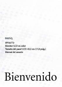 Manual de uso BenQ FP72G+D Monitor de LCD