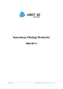 Instrukcja Hbot 3D 1.1 Drukarka 3D