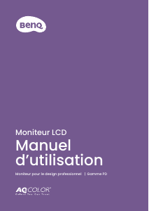 Mode d’emploi BenQ PD2770U Moniteur LCD