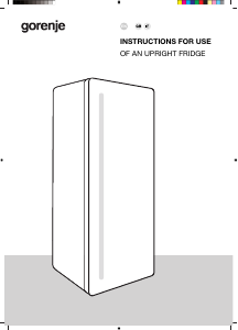 Bruksanvisning Gorenje RN618E6X6WF Kylskåp