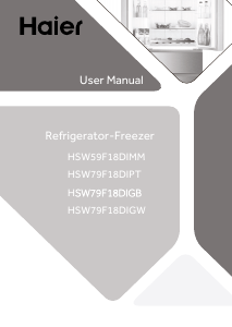 Návod Haier HSW59F18DNMM Chladnička s mrazničkou