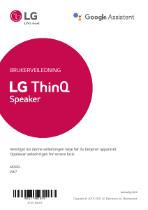 Bruksanvisning LG WK7 Høyttaler