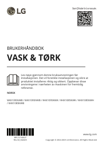 Bruksanvisning LG W4X1085NWK Kombimaskin vask-tørk