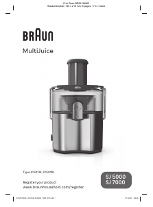 كتيب براون SJ 5000 BK MultiJuice عصارة