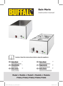 Mode d’emploi Buffalo FT694 Bain-marie